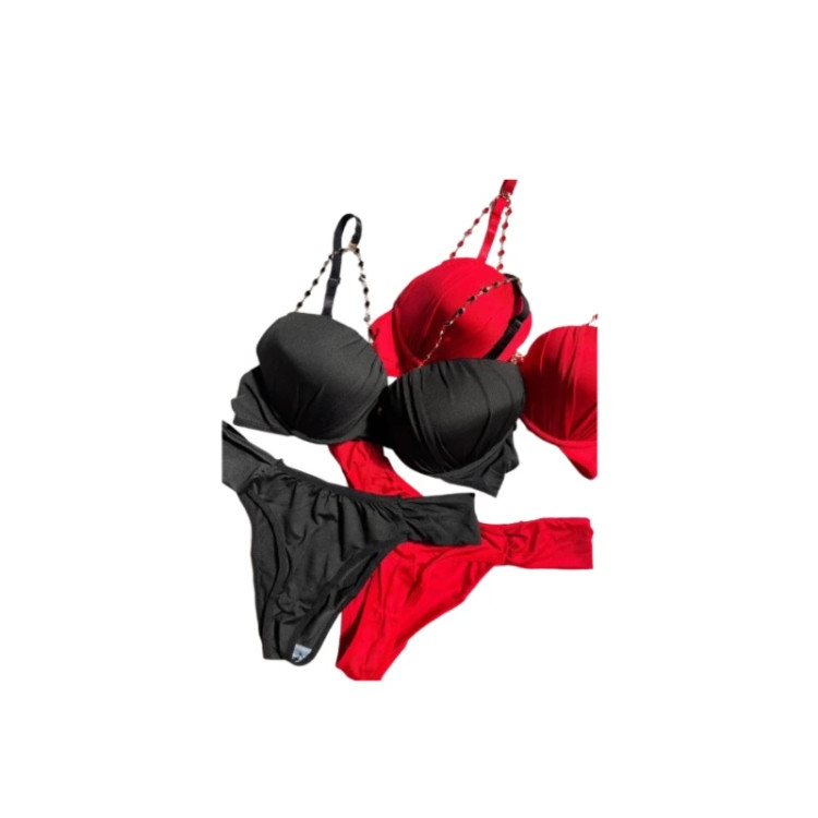 ست سوتین شورت هارنس دار نگینی اسفنجی